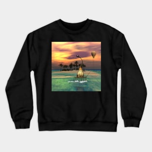 Sunset over the island Crewneck Sweatshirt